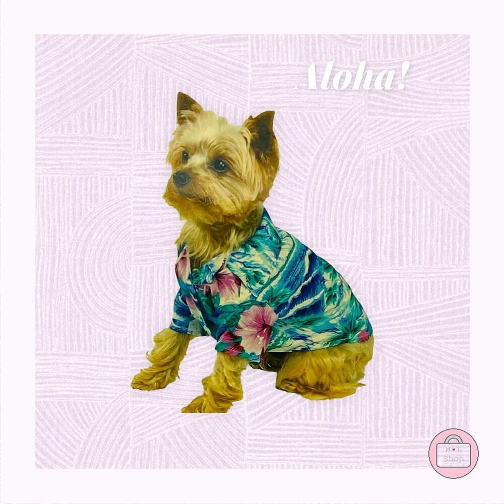NWOT Hawaiian Luau Pet Shirt Clothing Size M